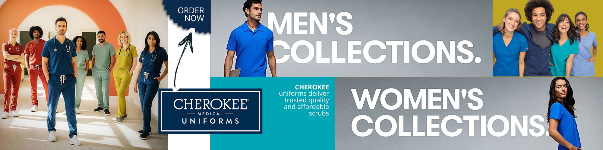 Cherokee medical uniforms collections banner