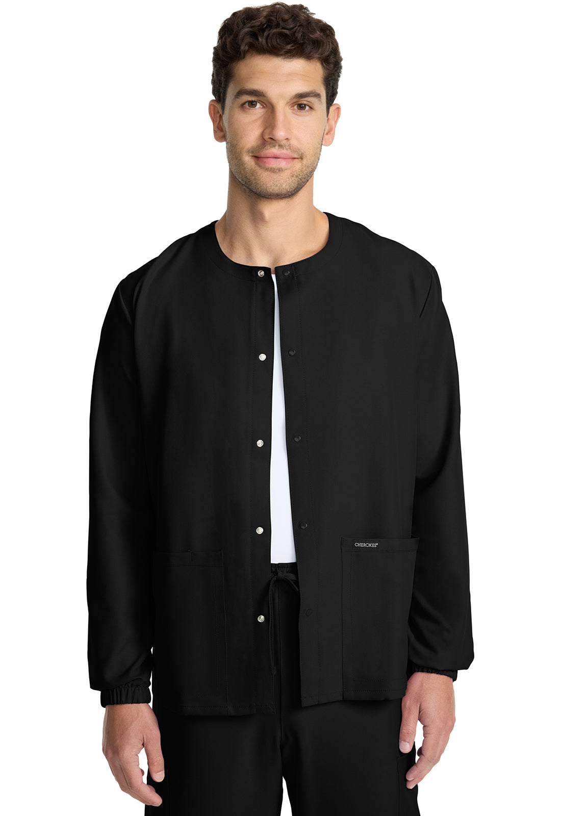 Unisex Snap Front Warm Up Jacket