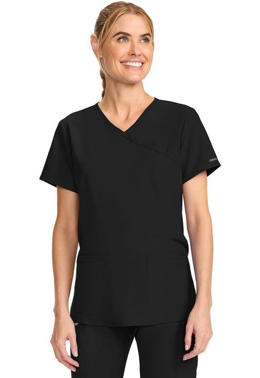 Maternity Mock Wrap V-Neck Top