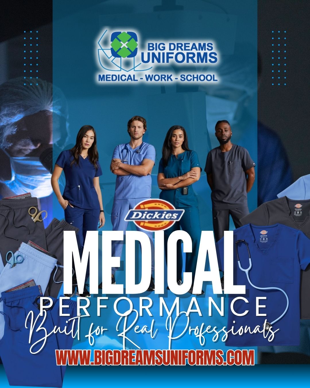 Professional uniforms and embroidery services at Big Dreams Uniforms